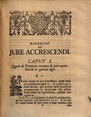 Diss. iur. sol. de iure accrescendi ab intestato et ex testamento