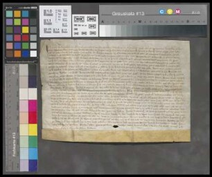 Alsheim: Litera empt. sup. 12 Mltr. Korns de bonis in Alsheim an das St. Katharinenstift zu Oppenheim