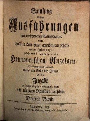 Hannoverische gelehrte Anzeigen : vom Jahre .... 3, 3. 1753