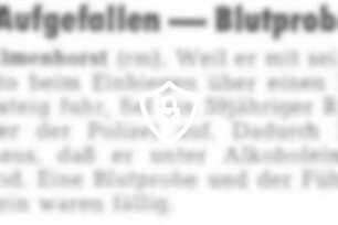Aufgefallen - Blutprobe