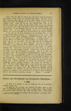Bilder und Gleichnisse aus Dörpfelds-Schriften