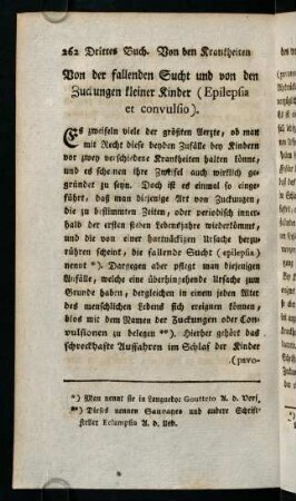 262-269, Von der fallenden Sucht und von den Zuckungen kleiner Kinder (Epilepsia et convulsio)
