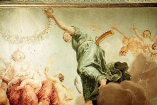 Die drei theologischen Tugenden und musizierende Putten