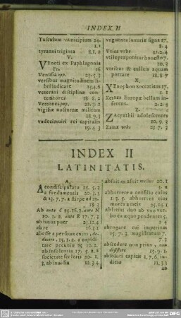 Index II Latinitatis