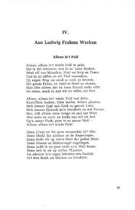 IV. Aus Ludwig Frahms Werken