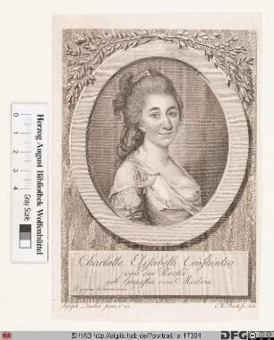 Bildnis Elisabeth (Elisa) Charlotte Constantia Freifrau von der Recke, geb. Reichsgräfin von Medem