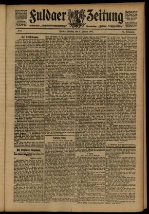 Ausgabe vom Montag, den 07. Januar 1907.