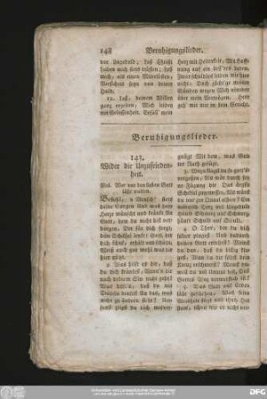 143. Wider die Unzufriedenheit.