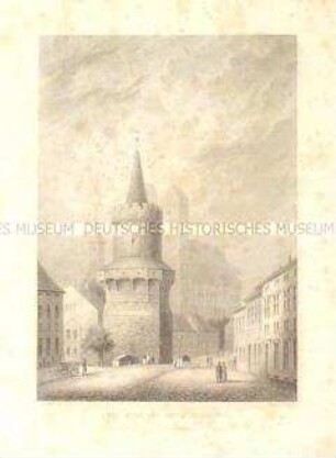 Prenzlau, Mitteltorturm - aus dem Brandenburgischen Album