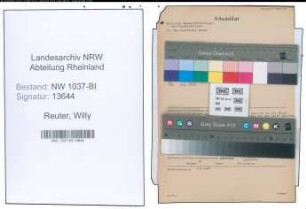 Entnazifizierung Willy Reuter , geb. 16.05.1912 (Bahnrat)