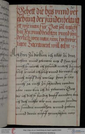 Bussgebete und Gebete vor der Beichte