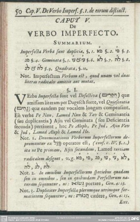 Caput V. De Verbo Imperfecto
