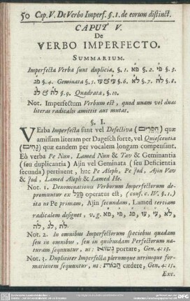 Caput V. De Verbo Imperfecto