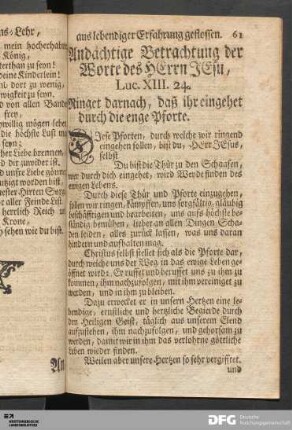Andächtige Betrachtung der Worte des Herrn Jesu [...].