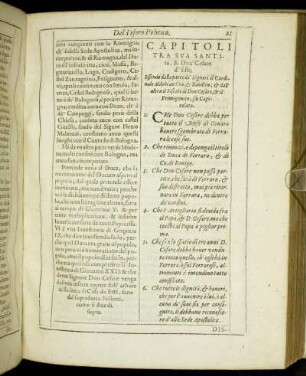 Capitoli Tra Sua Santita, & Don Cesare d Este [...]
