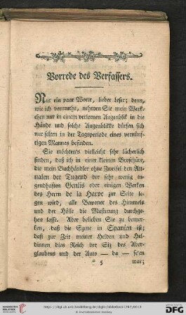 Vorrede des Verfassers