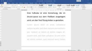 Word: Fachlich Arbeiten - Fußnoten und Endnoten