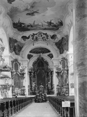 Lindau : Lindau am Bodensee. Münster "Unserer lieben Frau", Stiftsplatz 2. Blick zum Altar