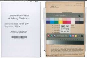 Entnazifizierung Stephan Antoni , geb. 19.09.1904 (Rechtsanwalt)