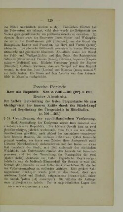 Zweite Periode. Rom als Republik