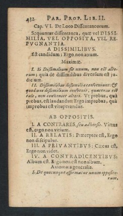 Cap. VI. De Loco Dissentaneorum.