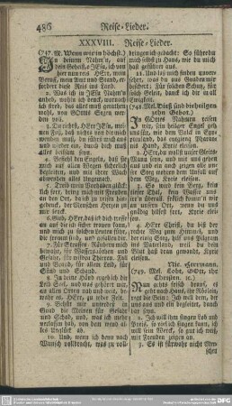 XXXVIII. Reise-Lieder