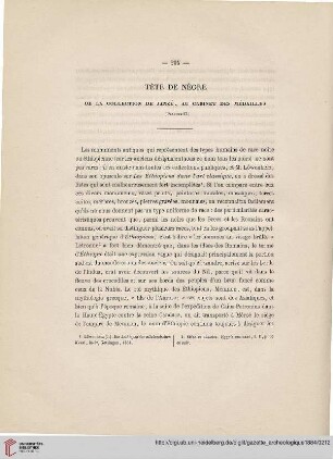 Tête de nègre de la collection de Janzé, au Cabinet des Médailles