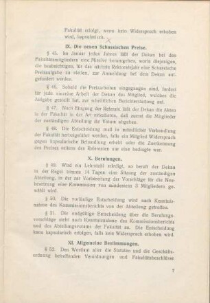 XI. Allgemeine Bestimmungen.