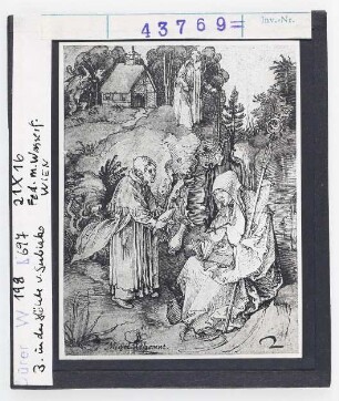 Albrecht Dürer: Der Hl. Benedikt in der Höhle von Subiaco. Wien