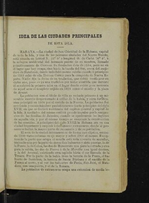 Idea de las ciudades principales de esta isla.