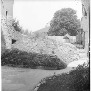 Negativ: Hinterhof, Bundesallee 115, 1953