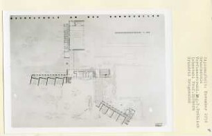 Grundschule an der Bundesallee, Berlin-Wilmersdorf (Diplomarbeit bei Kurt Dübbers): Grundriss Erdgeschoss 1:200