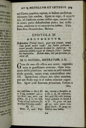 Epistola XI - Epistola XV
