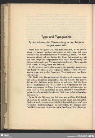Type und Typographie