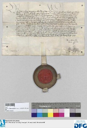 König Maximilian I. stellt der Stadt Nürnberg Quittung aus über 800 fl. rheinisch aus der (künftigen!) Reichssteuer für das Jahr 1509.