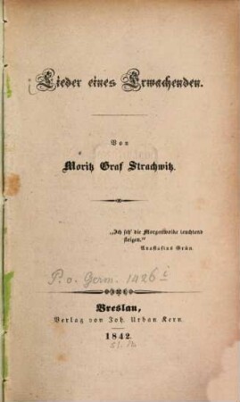 Lieder eines Erwachenden