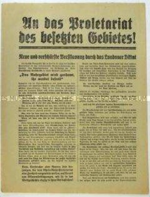 Flugblatt der KPD gegen den Dawes-Plan
