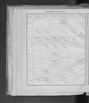 Sommersemester.