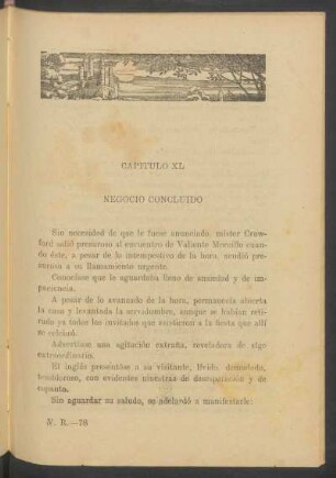 Capítulo XL - Negocio concluido