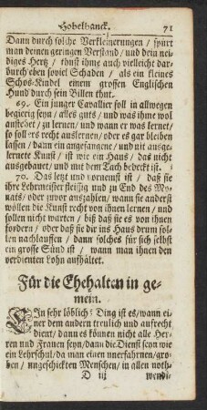 Für die Ehehalten in gemein