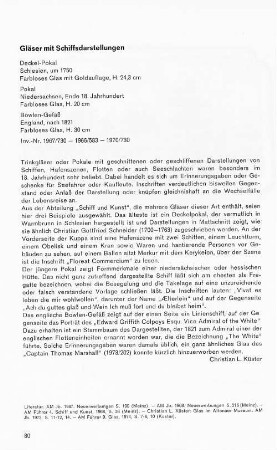 Gläser mit Schiffsdarstellungen