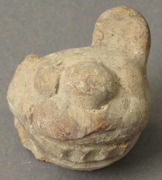 Animal head made of clay