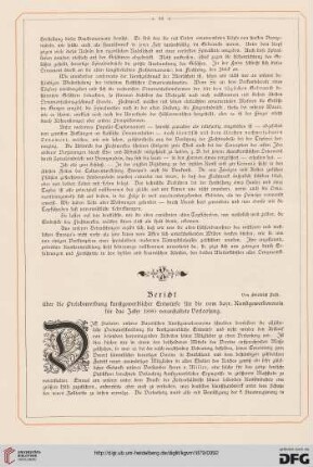 Bericht über die Preisbewerbung kunstgewerblicher Entwürfe für die vom bayr. Kunstgewerbe-Verein für das Jahr 1880 veranstaltete Verloosung