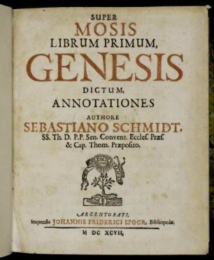 Super Mosis Librum Primum, Genesis Dictum, Annotationes