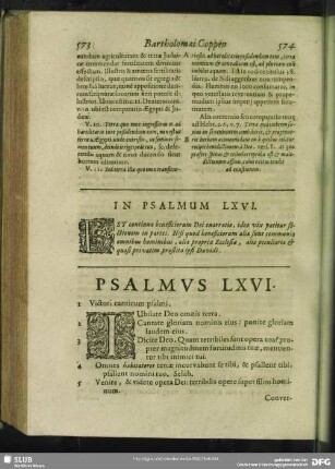 In Psalmum LXVI.[i.e. LXV.] Psalmus LXVI. [i.e. LXV.]