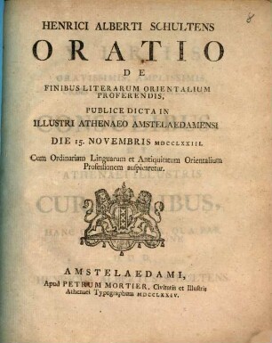Oratio de finibus literarum orientalium proferendis