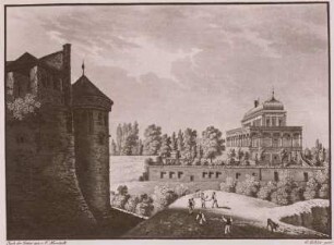 Prag: "Thurm Daliborka" (rechts Belvedere)