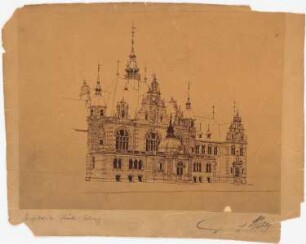 Vereinshaus der Deutschen Buchhändler, Leipzig: Perspektivische Ansicht (vgl. Inv.Nr. 8293-95)