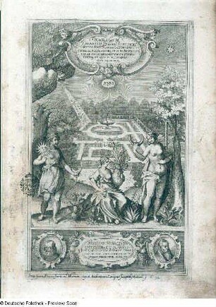 Titelblatt : Titelblatt. Kupferstich; 398 x 262 mm (Blattgröße). Repro aus: Sweerts, Emanuel: Florilegium. Frankfurt, 1612. Dresden: SLUB Botan.94 (RARA)