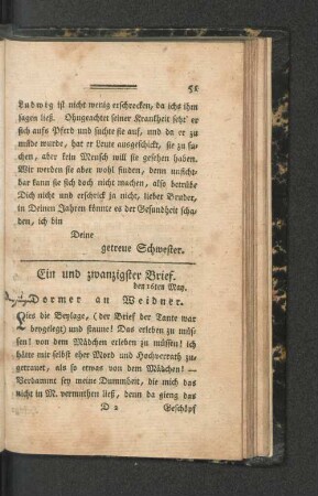 [Ein und zwanzigster Brief. - Dreyßigster Brief.]
